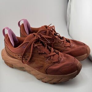 Hoka hiking/running shoes, Vibram soles